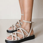 MIM Sandalia plana SUKI ECRU