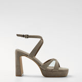 Mim shoes Sandalia de tacón GERY TOPO