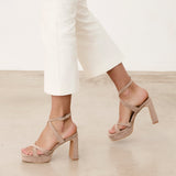 Mim shoes Sandalia de tacón GERY TOPO