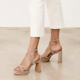 Mim shoes Sandalia de tacón GERY TOPO