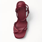 Mim shoes Sandalia de tacón GRETA BURDEOS SATIN