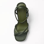 Mim shoes Sandalia de tacón GRETA OLIVA SATIN