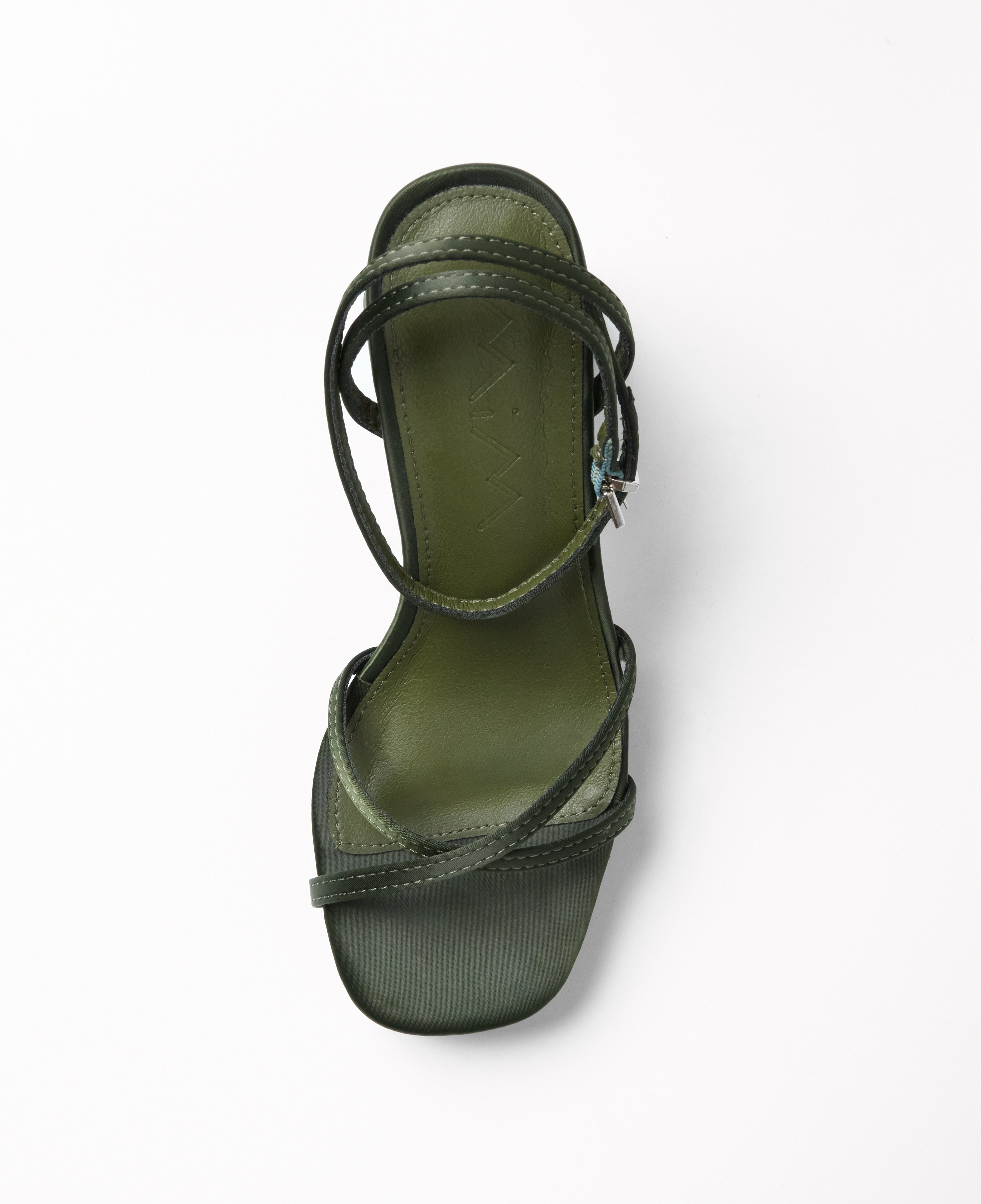 Mim shoes Sandalia de tacón GRETA OLIVA SATIN