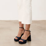 Mim shoes Sandalia de tacón IMA AZUL MARINO SATIN