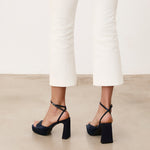 Mim shoes Sandalia de tacón IMA AZUL MARINO SATIN