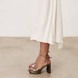 Mim shoes Sandalia de tacón IMA METALIZADO