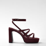 Mim shoes Sandalia de tacón NORI BURDEOS SATIN