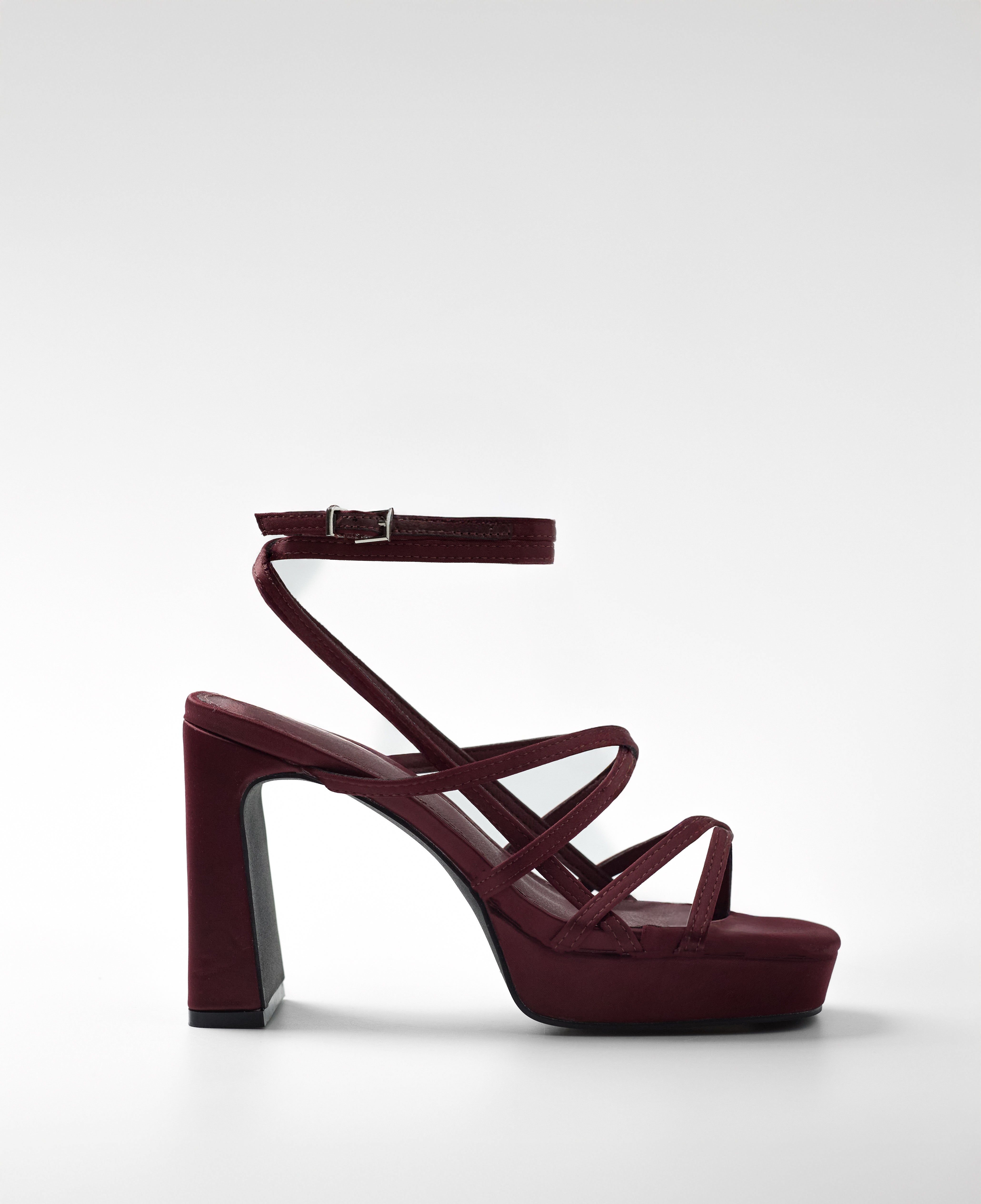 Mim shoes Sandalia de tacón NORI BURDEOS SATIN