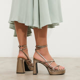 Mim shoes Sandalia de tacón NORI METALIZADO