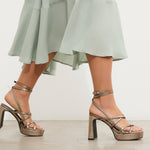 Mim shoes Sandalia de tacón NORI METALIZADO