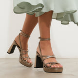 Mim shoes Sandalia de tacón NORI METALIZADO