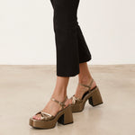 Mim shoes Sandalia de tacón TODIE METALIZADO