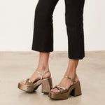 Mim shoes Sandalia de tacón TODIE METALIZADO