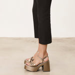 Mim shoes Sandalia de tacón TODIE METALIZADO