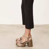 Mim shoes Sandalia de tacón TODIE METALIZADO