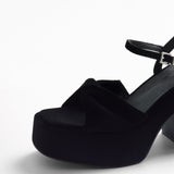Mim shoes Sandalia de tacón TODIE NEGRO VELVET