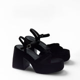 Mim shoes Sandalia de tacón TODIE NEGRO VELVET