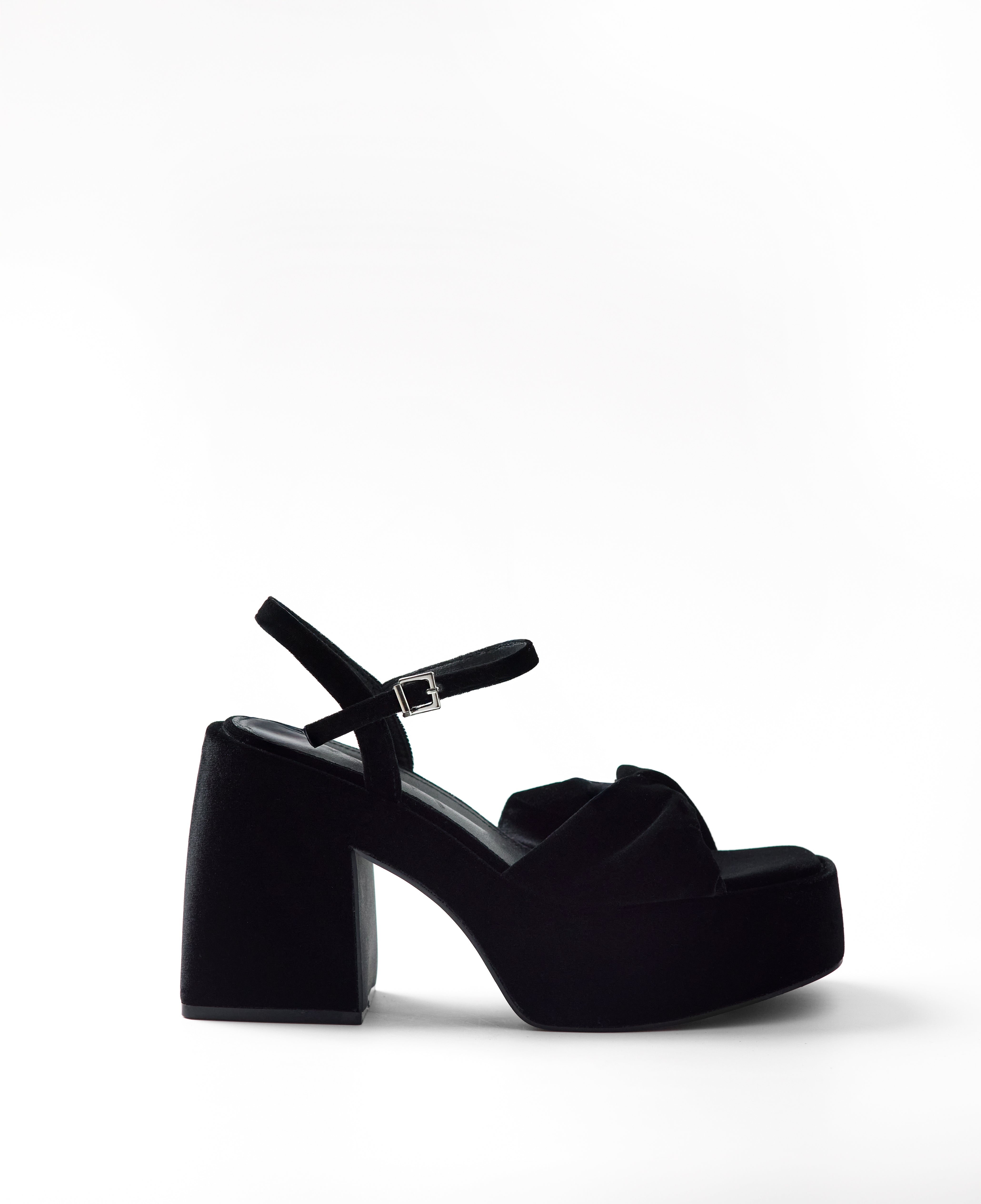 Mim shoes Sandalia de tacón TODIE NEGRO VELVET