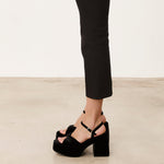 Mim shoes Sandalia de tacón TODIE NEGRO VELVET