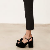 Mim shoes Sandalia de tacón TODIE NEGRO VELVET