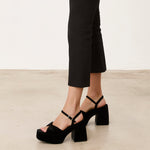 Mim shoes Sandalia de tacón TODIE NEGRO VELVET