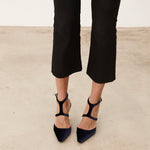 Mim shoes Tacón cerrado DANIELLE AZUL MARINO VELVET