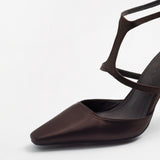 Mim shoes Tacón cerrado DANIELLE CHOCOLATE SATIN