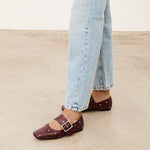 Mim shoes Zapato plano DOVI BURDEOS TACHAS