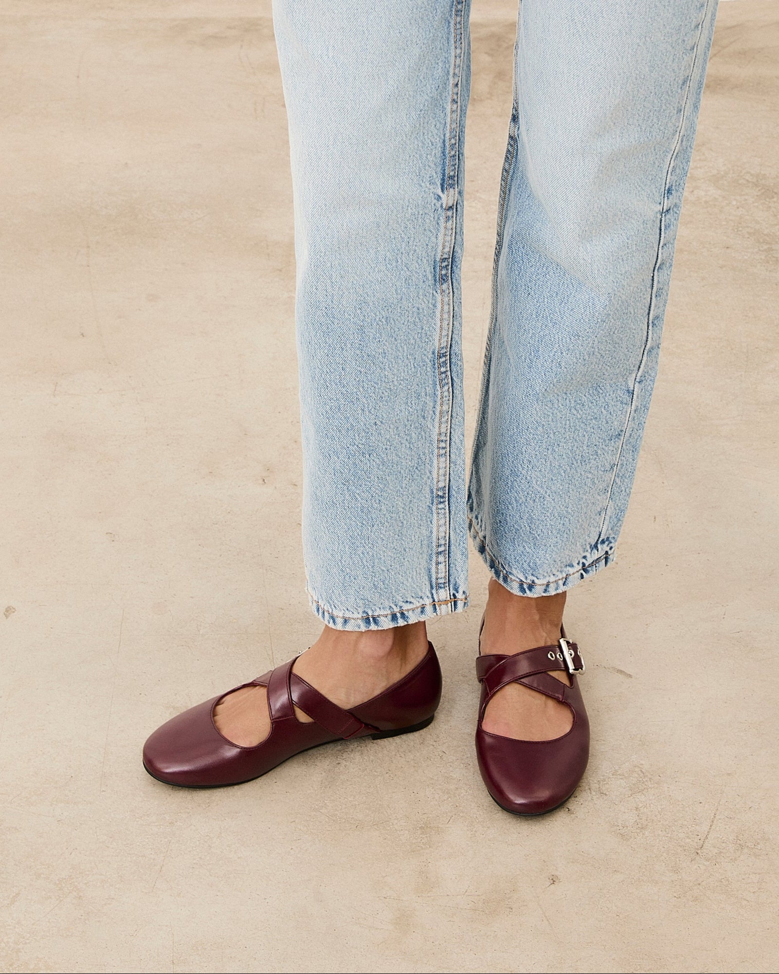 Mim shoes Zapato plano FLO BURDEOS