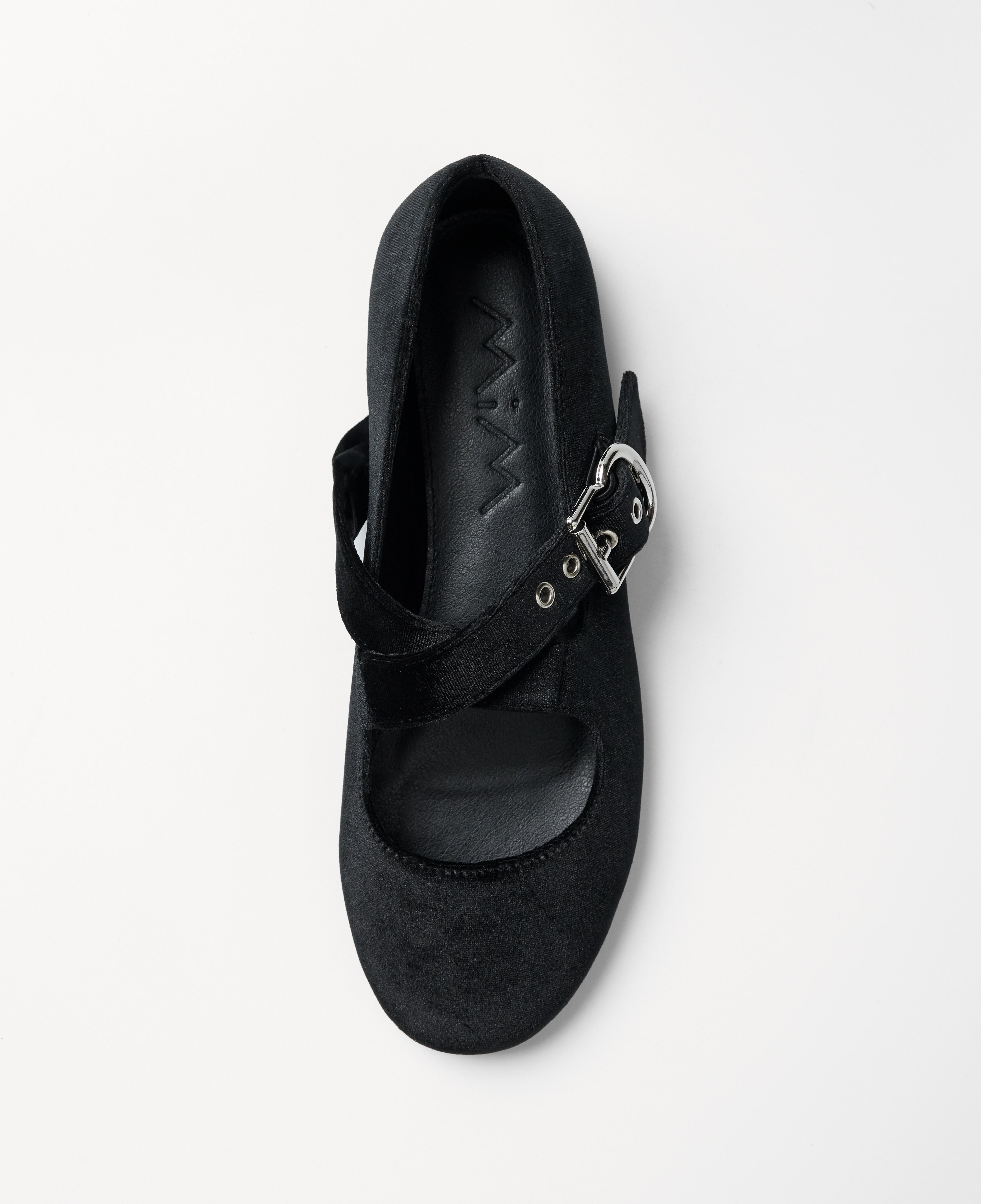 Mim shoes Zapato plano FLO NEGRO VELVET