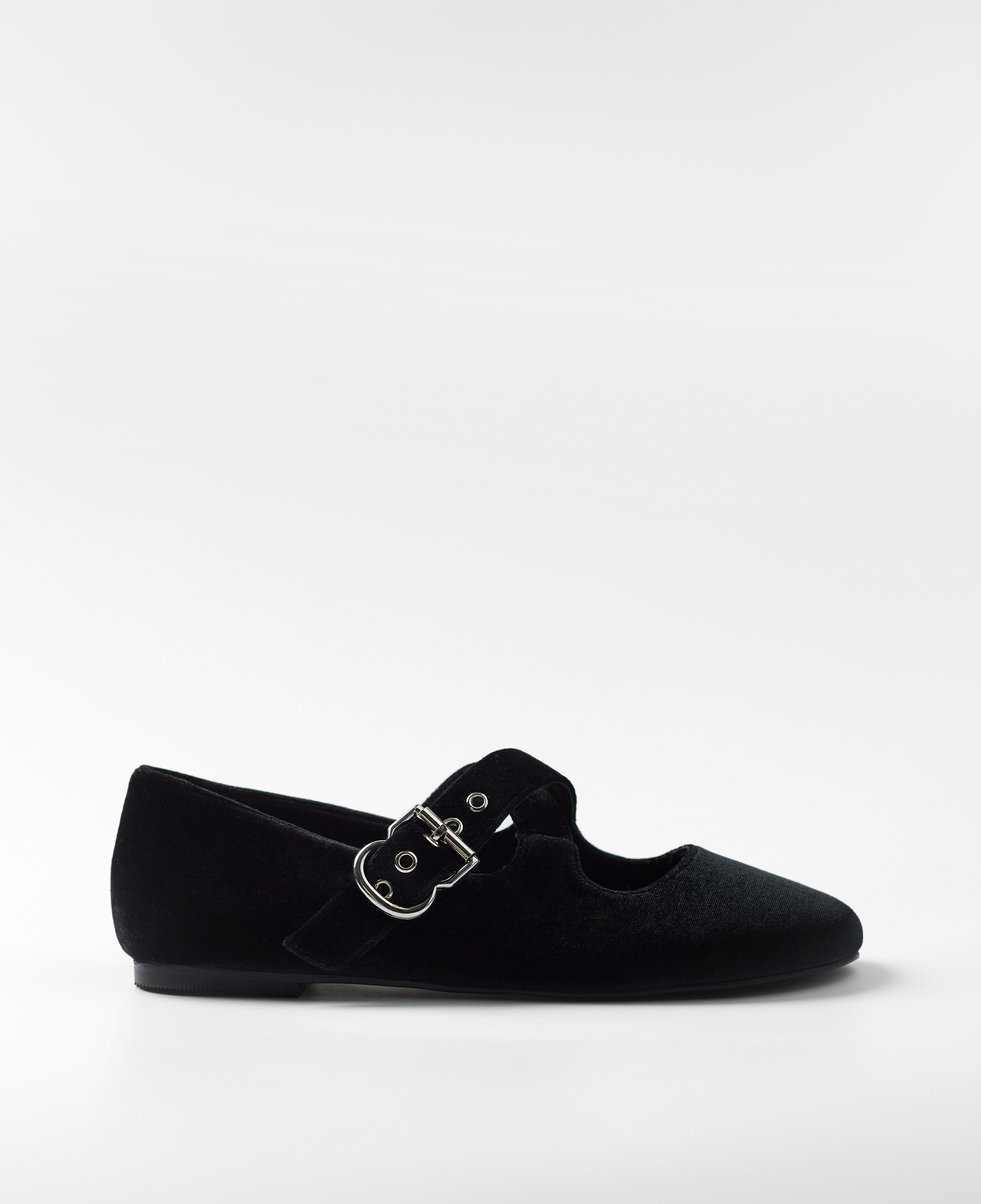 Mim shoes Zapato plano FLO NEGRO VELVET