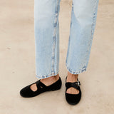 Mim shoes Zapato plano FLO NEGRO VELVET