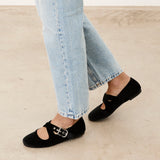 Mim shoes Zapato plano FLO NEGRO VELVET