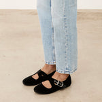 Mim shoes Zapato plano FLO NEGRO VELVET