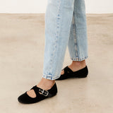 Mim shoes Zapato plano FLO NEGRO VELVET