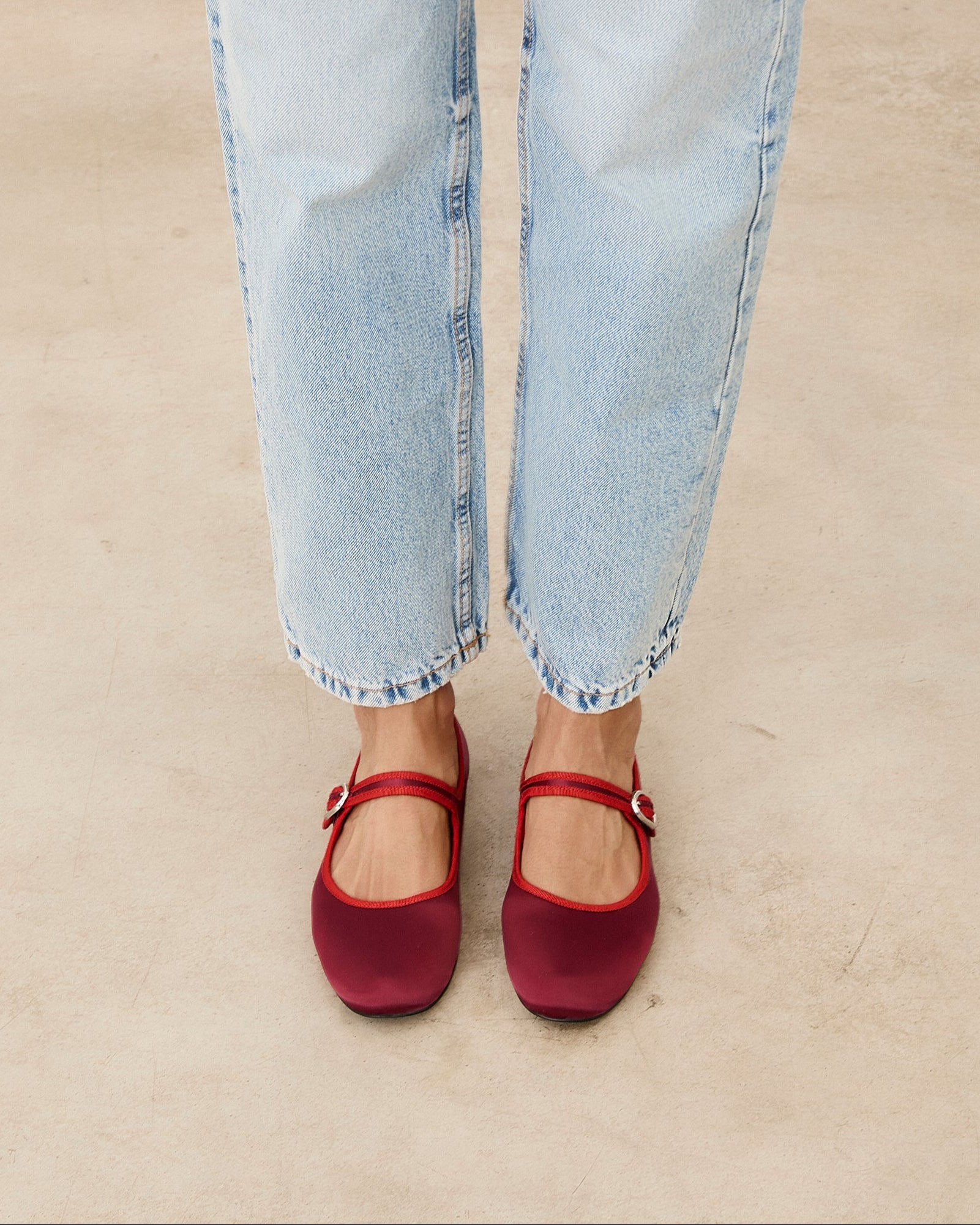 Mim shoes Zapato plano LIBE BURDEOS SATIN