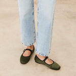 Mim shoes Zapato plano LIBE OLIVA SATIN