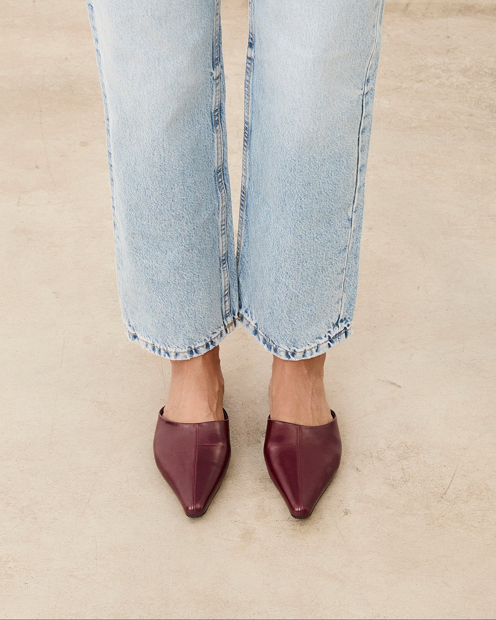 Mim shoes Zapato plano PASH BURDEOS