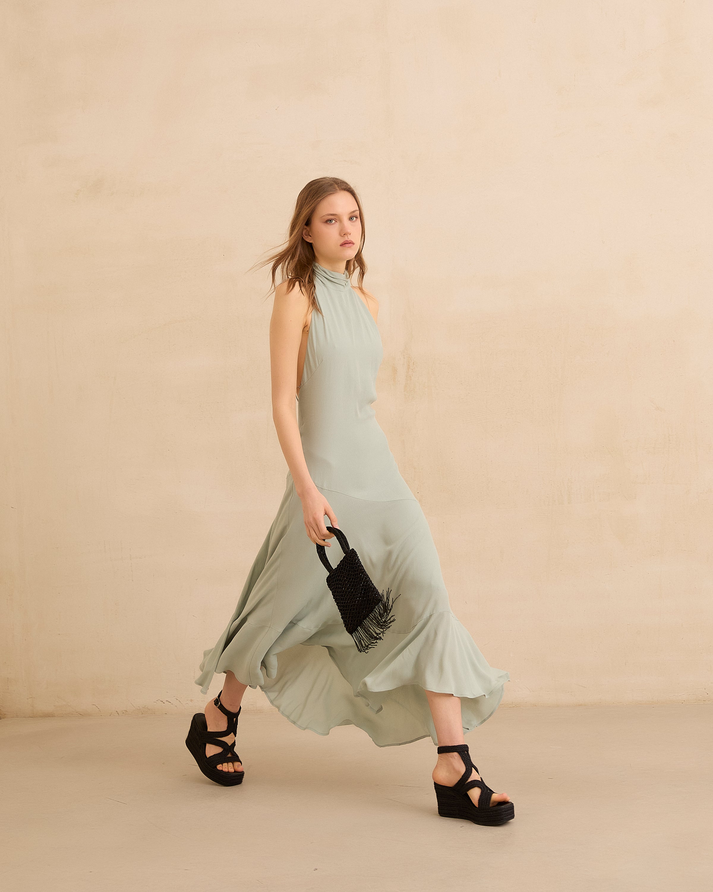 MIM Vestido VESTIDO OBI TURQUESA