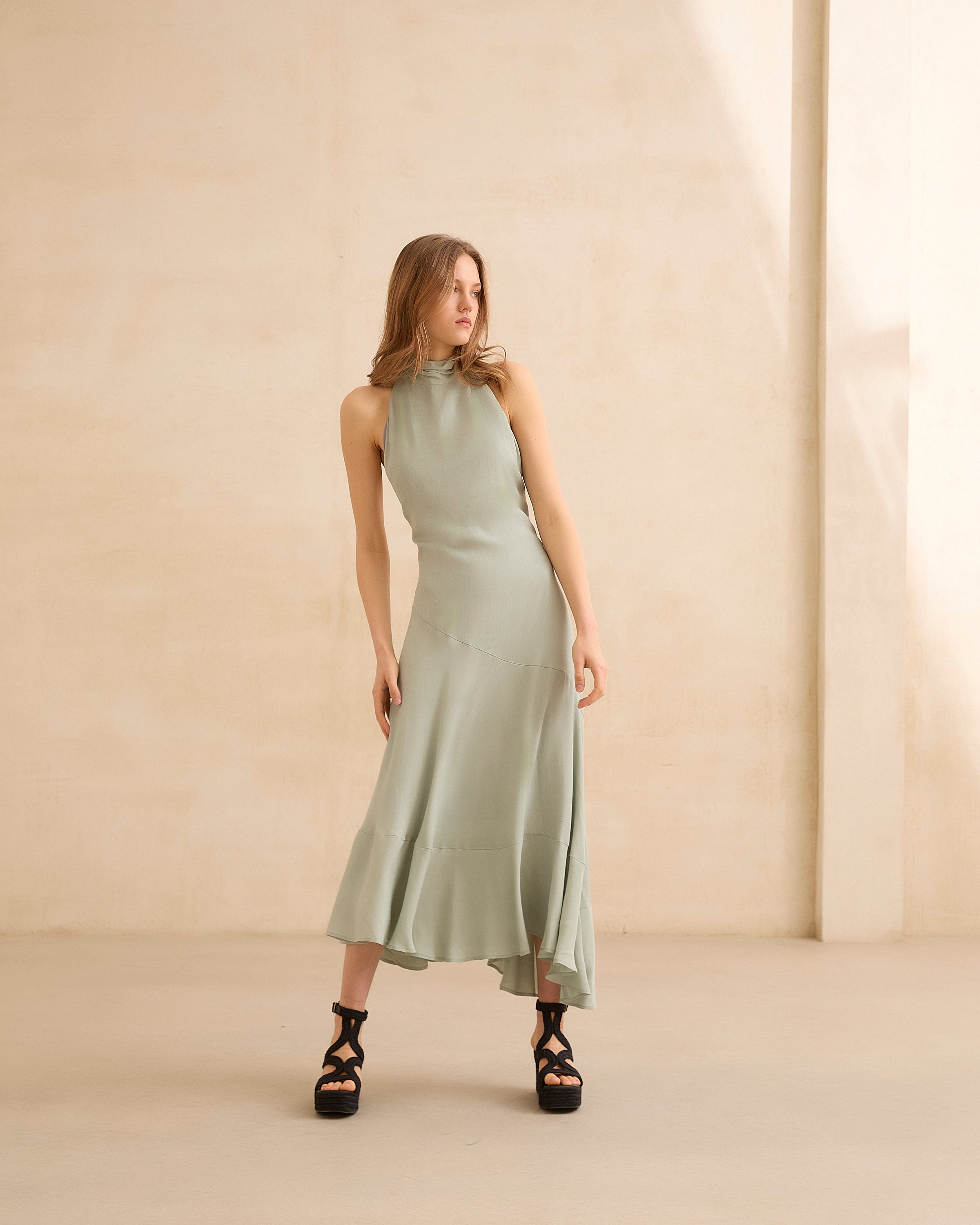 MIM Vestido VESTIDO OBI TURQUESA