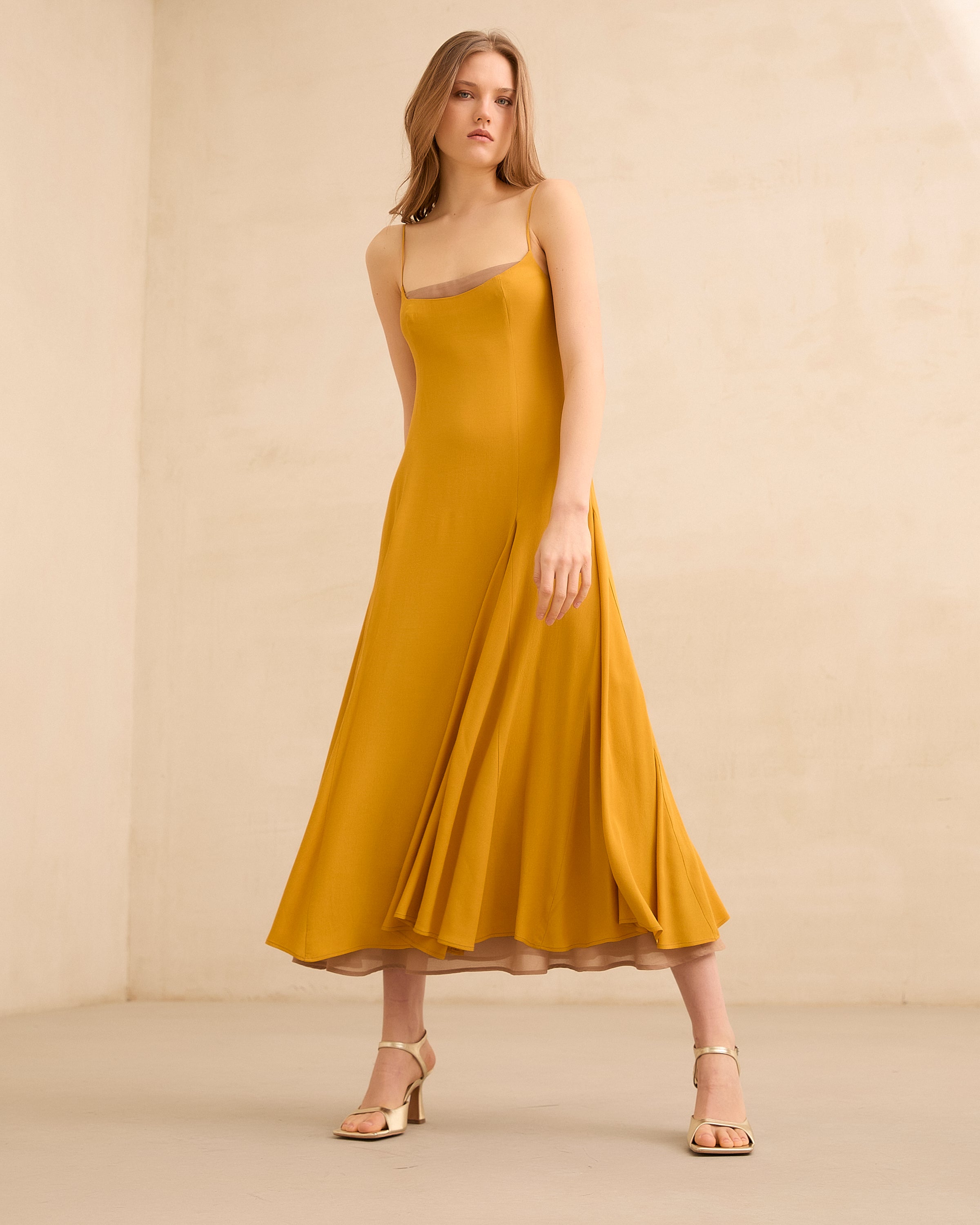 MIM Vestido VESTIDO SAPHINE MOSTAZA