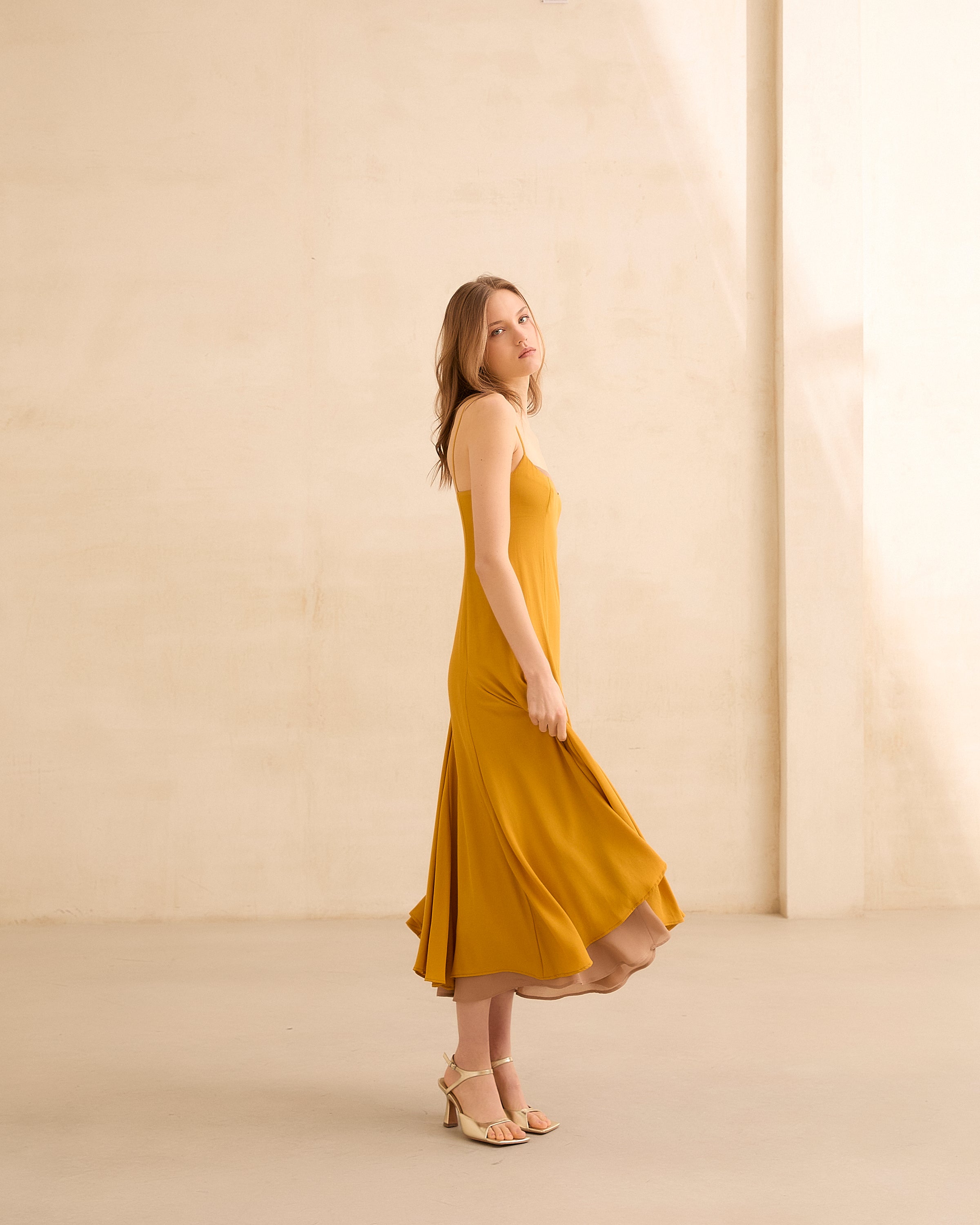 MIM Vestido VESTIDO SAPHINE MOSTAZA