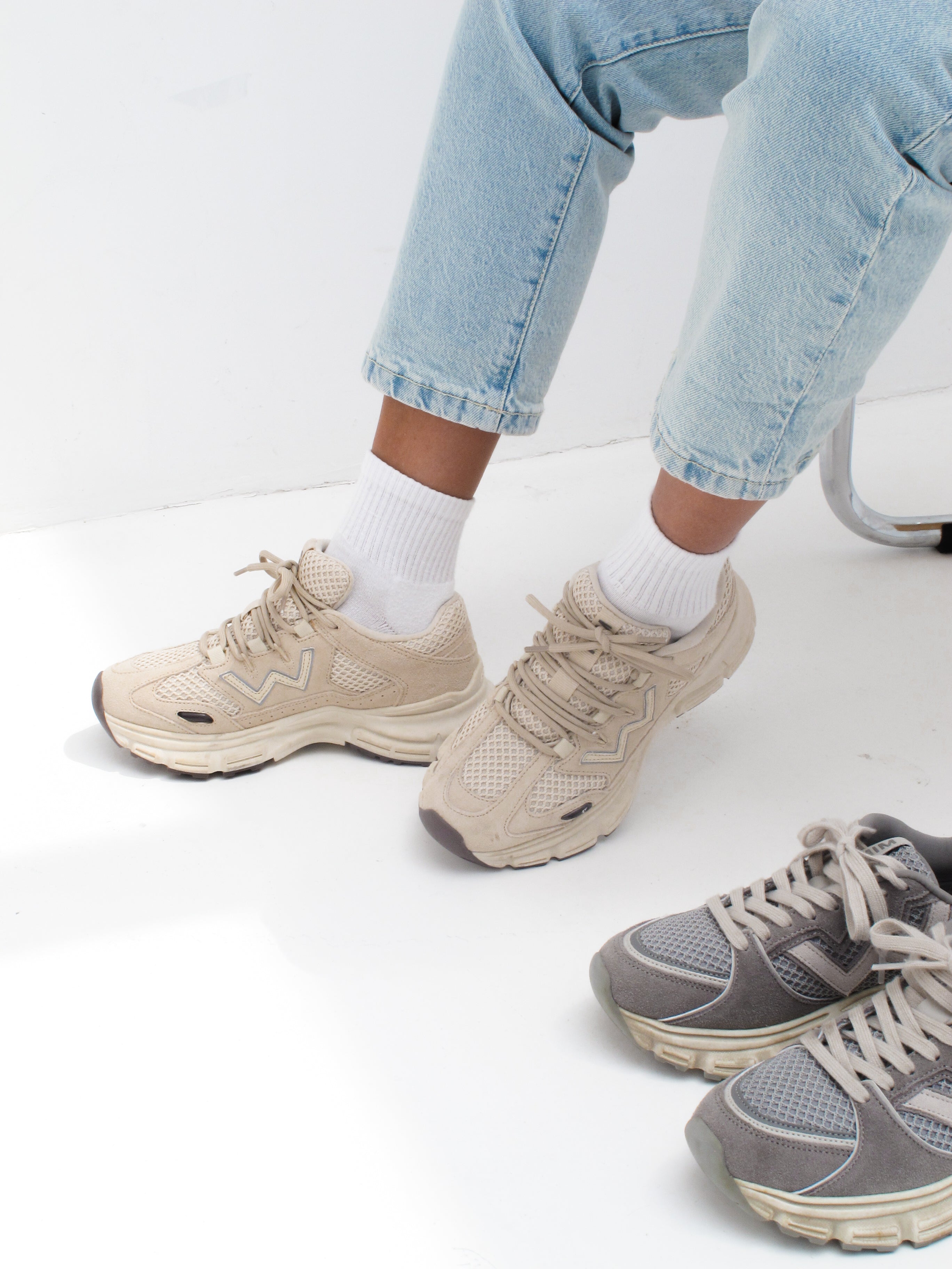 MIM Zapatilla Mesh Beige