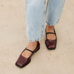 MIM Zapato plano MARE BURDEOS