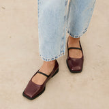 MIM Zapato plano MARE BURDEOS