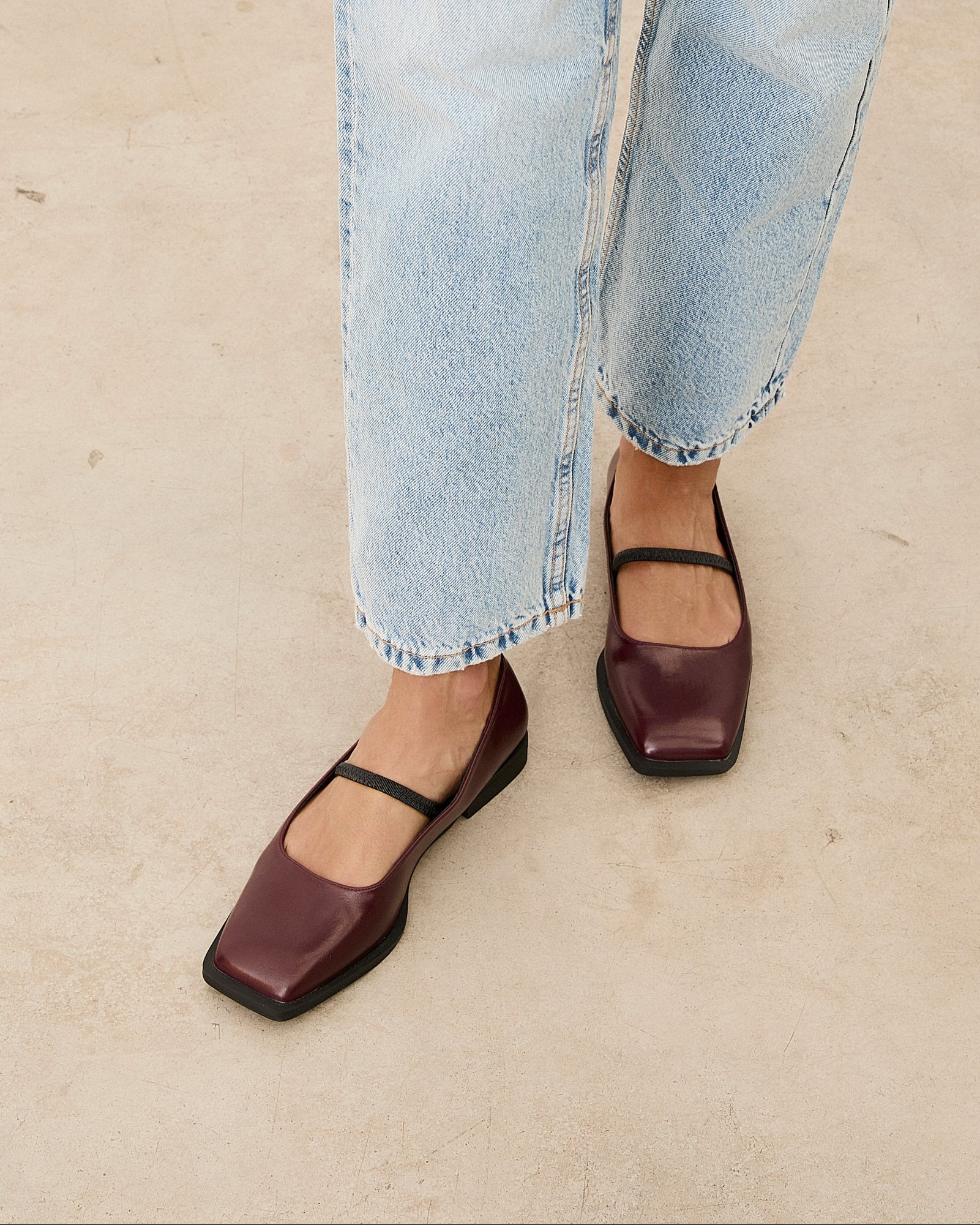 MIM Zapato plano MARE BURDEOS