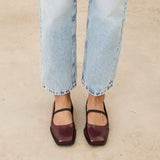 MIM Zapato plano MARE BURDEOS