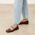 MIM Zapato plano MARE BURDEOS